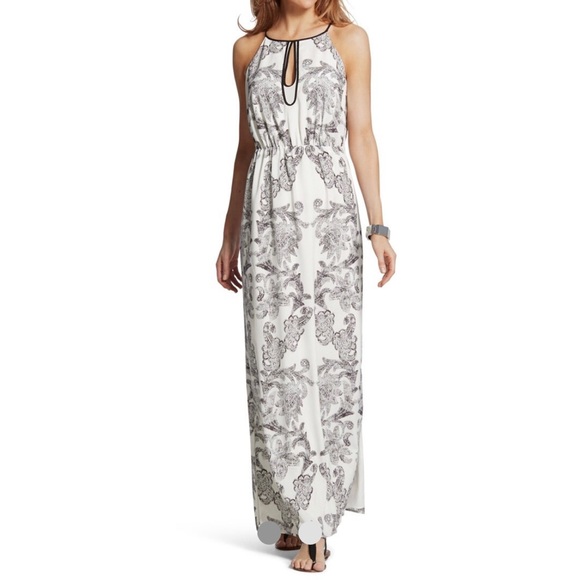 Chico's Dresses & Skirts - Chico’s Paisley Black-And-White Maxi Dress Sz 10
